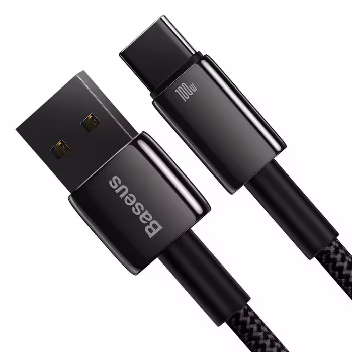 کابل تبدیل USB به USB-C باسئوس مدل Tungsten Gold 100W طول 2 متر