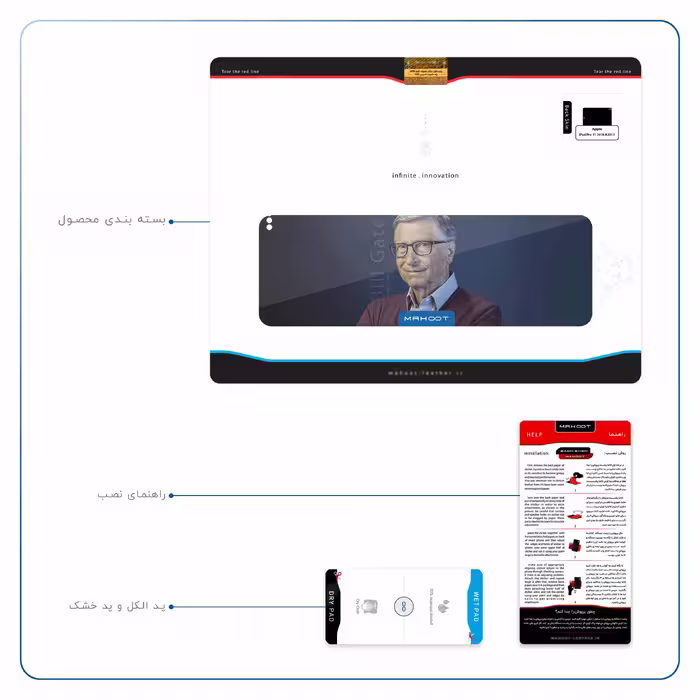 برچسب پوششی ماهوت مدل Bill Gates مناسب برای تبلت اپل iPad Pro 11 2018 A2013