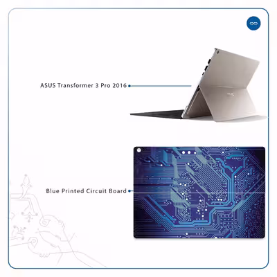 برچسب پوششی ماهوت مدل Blue Printed Circuit Board مناسب برای تبلت ایسوس Transformer 3 Pro 2016