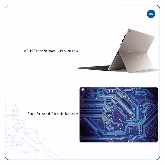 برچسب پوششی ماهوت مدل Blue Printed Circuit Board مناسب برای تبلت ایسوس Transformer 3 Pro 2016