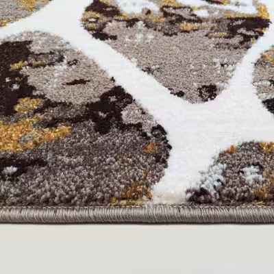 فرش ماشینی ساوین طرح وینتیج گندم زمینه کرم