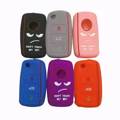 کاور سوئیچ خودرو مدل سه کلید سیلیکونی مناسب برای پژو پارس