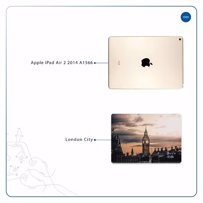 برچسب پوششی ماهوت مدل London City مناسب برای تبلت اپل iPad Air 2 2014 A1566