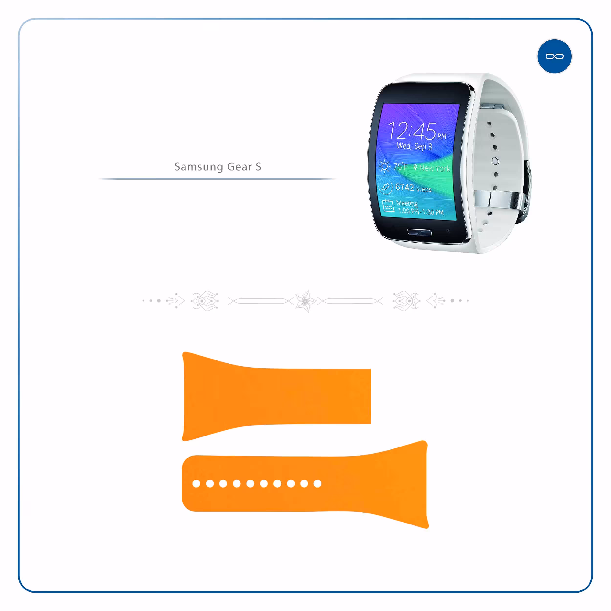 برچسب ماهوت طرح Matte-Orange مناسب برای ساعت هوشمند سامسونگ Galaxy Gear S