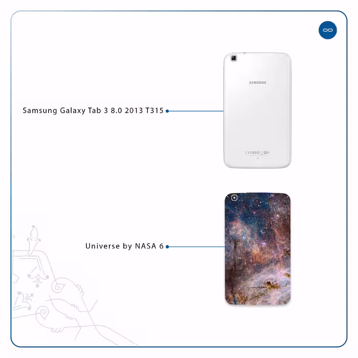 برچسب پوششی ماهوت مدل Universe-by-NASA-6 مناسب برای تبلت سامسونگ Galaxy Tab 3 8.0 2013 T315