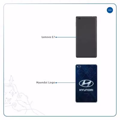 برچسب پوششی ماهوت مدل Hyundai-Logo مناسب برای تبلت لنوو E7