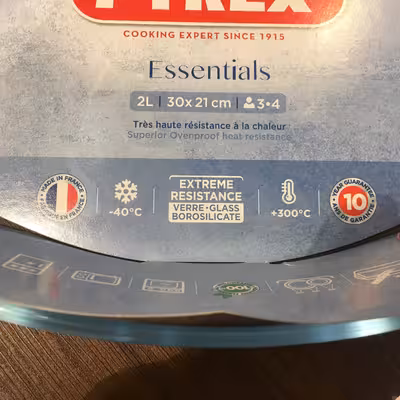 ظرف پخت پیرکس سری Essentials مدل بیضی کد 345