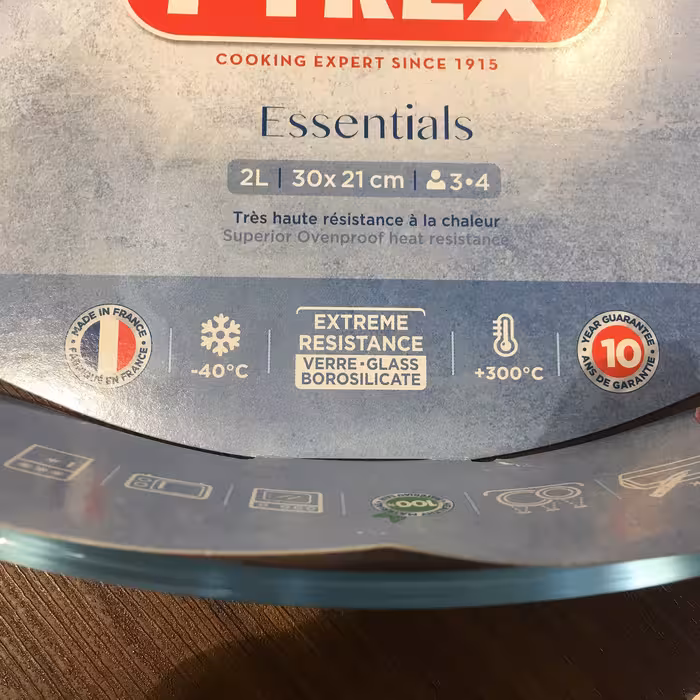 ظرف پخت پیرکس سری Essentials مدل بیضی کد 345