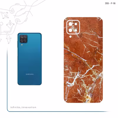 برچسب پوششی ماهوت مدل Red Marble مناسب برای گوشی موبایل سامسونگ Galaxy A12 Nacho