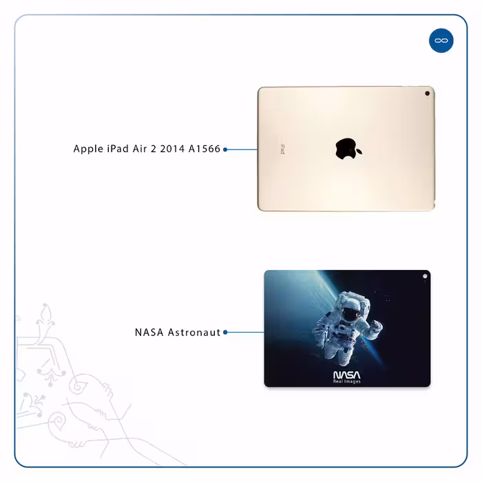 برچسب پوششی ماهوت مدل NASA-Astronaut مناسب برای تبلت اپل iPad Air 2 2014 A1566