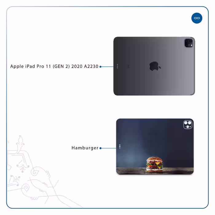 برچسب پوششی ماهوت مدل Hamburger مناسب برای تبلت اپل iPad Pro 11 (GEN 2) 2020 A2230
