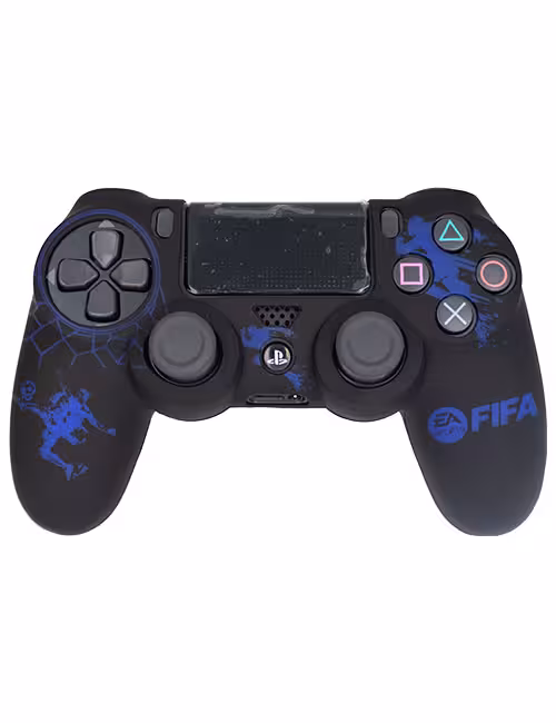 روکش محافظ دسته PS4 لیزری مشکی آبی طرح فیفا