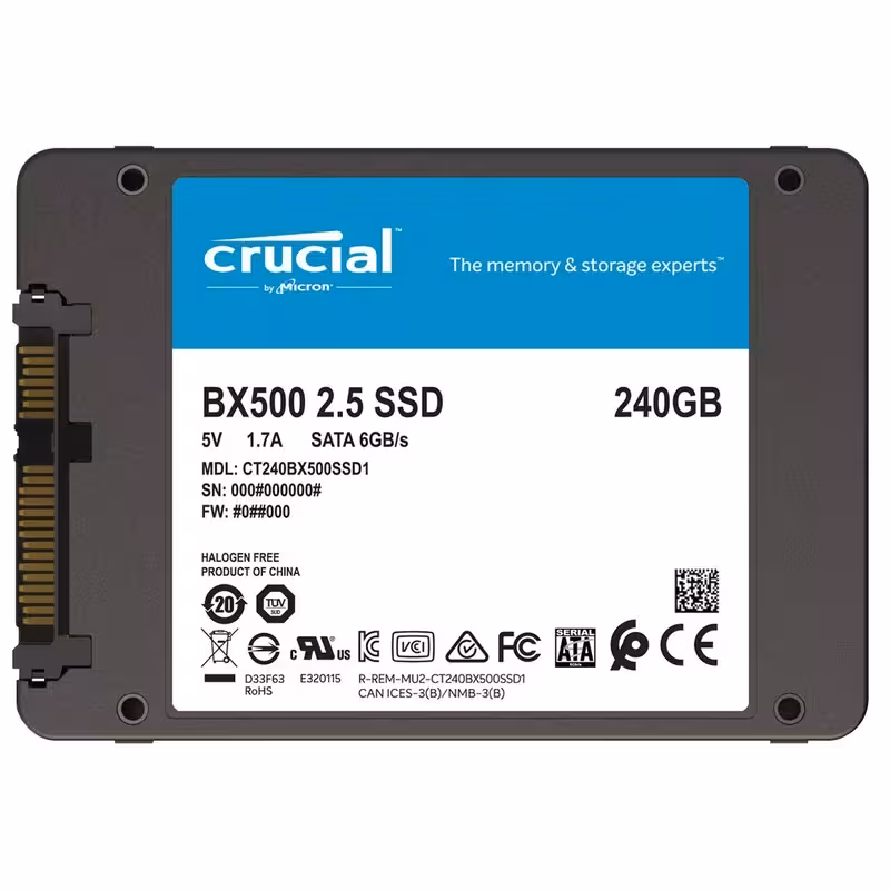 اس اس دی اینترنال کروشیال مدل BX500 ظرفیت 240 گیگابایت