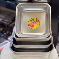 لگن استیل مربع (سایز انتخابی)