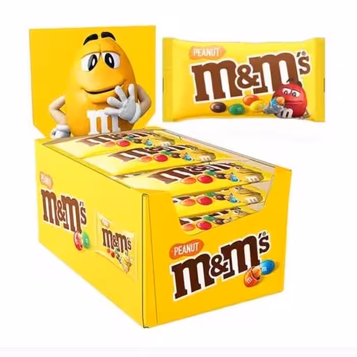 اسمارتیز ام اند ام بادام زمینی باکس 24 عددی m&m