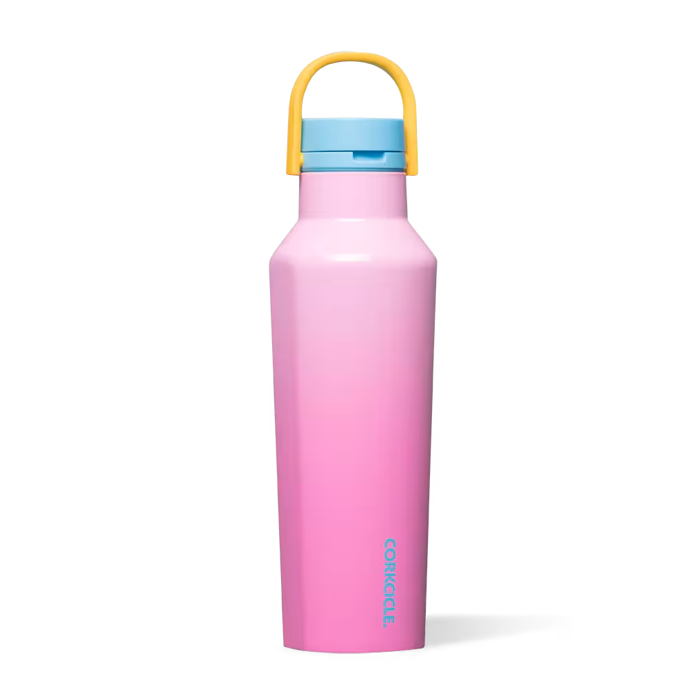 بطری سرد و گرم نگه دارنده کورکسیکل 590 میلی لیتر صورتی دو رنگ Corkcicle Insulated Sport Bottle Pink Pop, 590ml