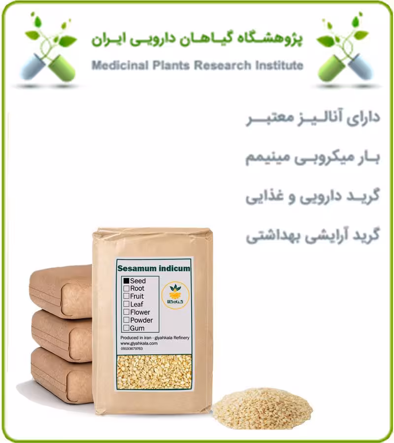 کنجد سفید بدون پوست خشک فله