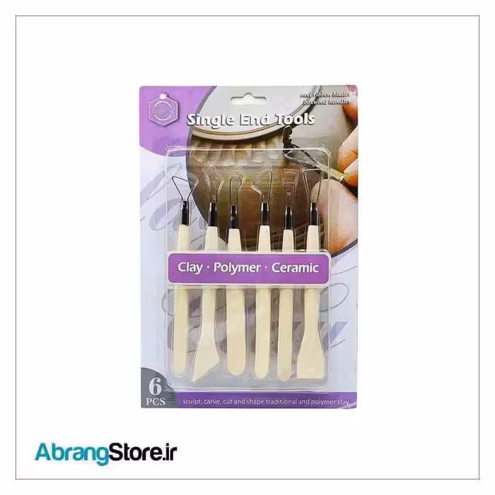 ست ابزار 6 تکه مجسمه سازی و سفالگری