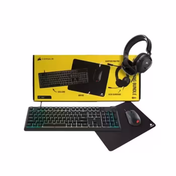 باندل گیمینگ کورسیر مدل CH-9226F65-NA (هدست،کیبورد،ماوس و ماوس پد)