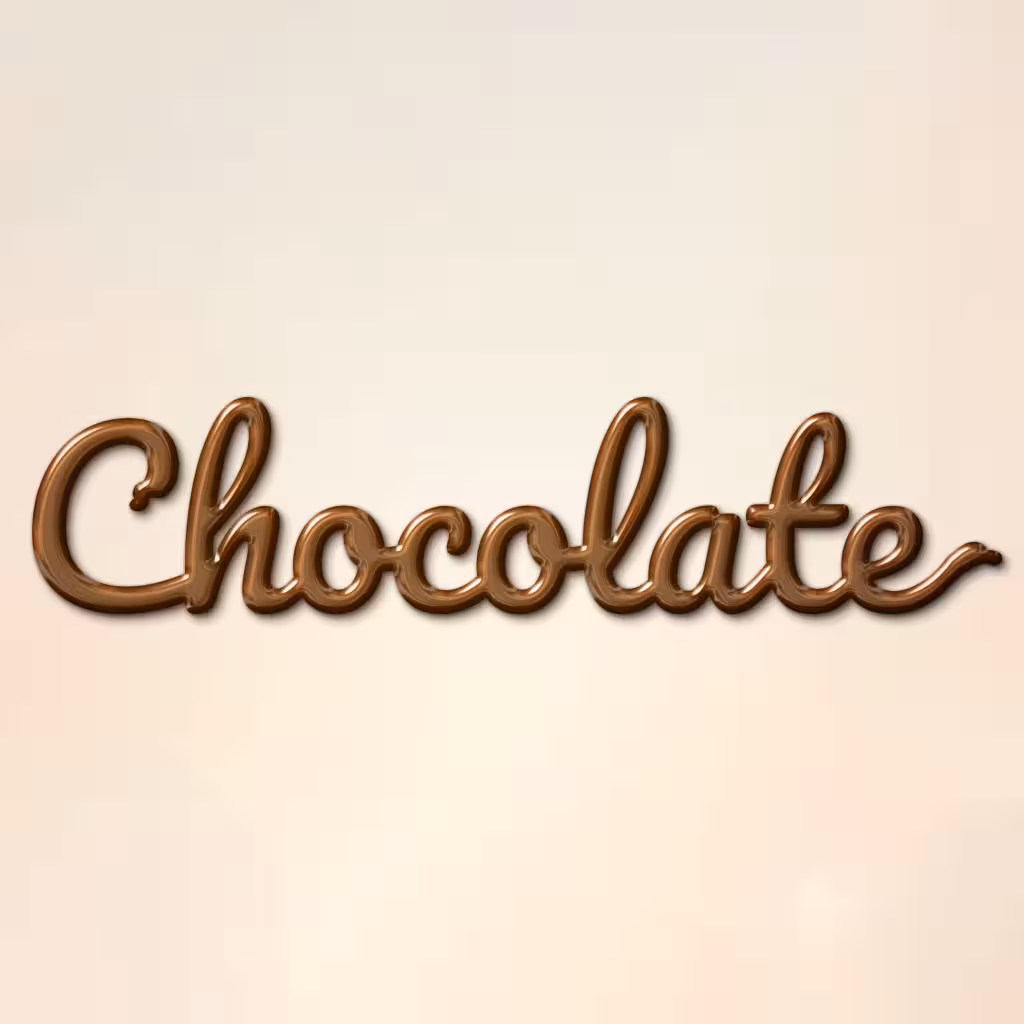 دانلود تکست افکت شکلاتی به صورت لایه باز PSD