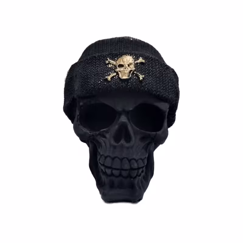 مجسمه مدل اسکلت جمجمه کلاه دار 00137