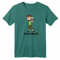 تی شرت آستین کوتاه بچگانه مدل بن تن کد 1 رنگ سبز سدری