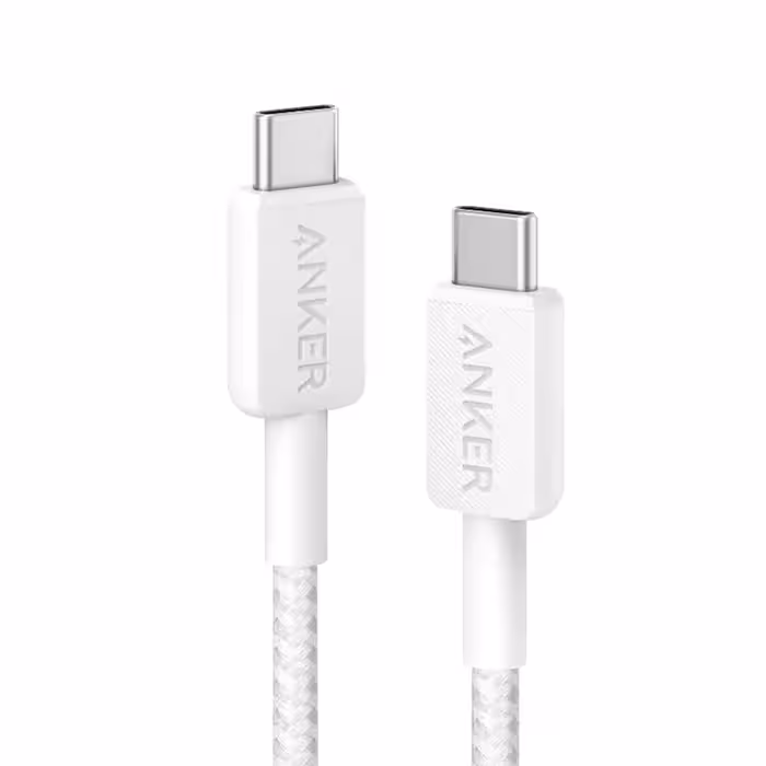 کابل تایپ سی به تایپ سی 60 وات روکش کنفی انکر مدل Anker 322 USB-C A81F6 طول 1.8 متر