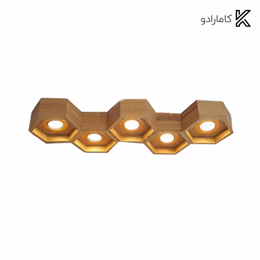 لوستر چوبی طرح كندو آرتا مدل 491/5