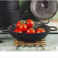 تابه دو دسته چدن سایز 28 نالینو کد 01240 با ضمانت 24 ماهه ارسال رایگان