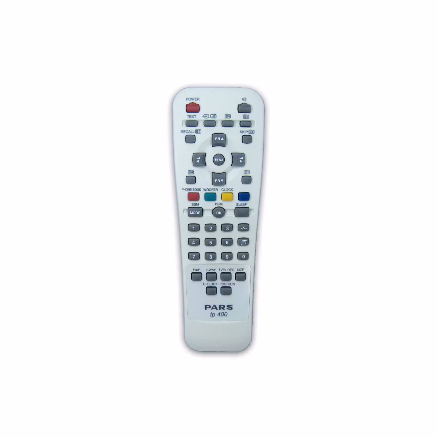 کنترل تلویزیون پارس PARS اصلی مدل TP 400