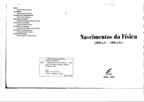 خرید و دانلود نسخه کامل کتاب Nascimentos da Física - 3500ac 1900ad