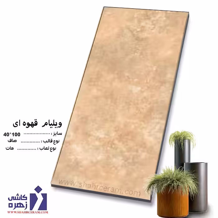 سرامیک ویلیام قهوه ای 100*40 کاشی زهره