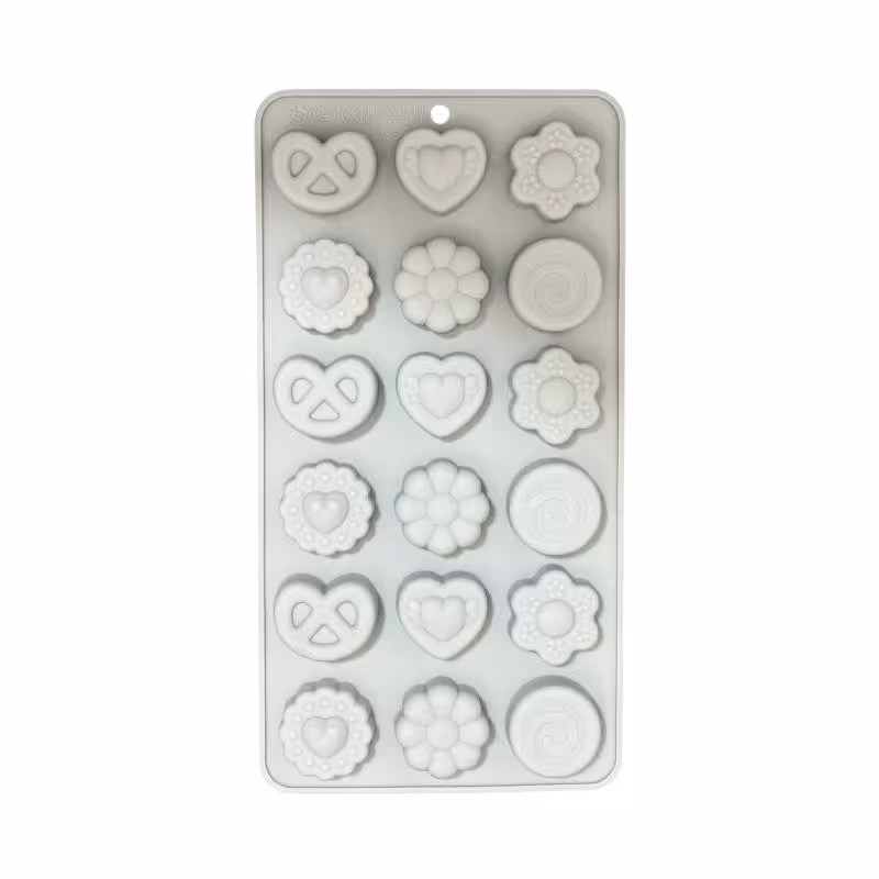 قالب شکلات وارداتی گل و اشکال 18 تایی10*19سانت