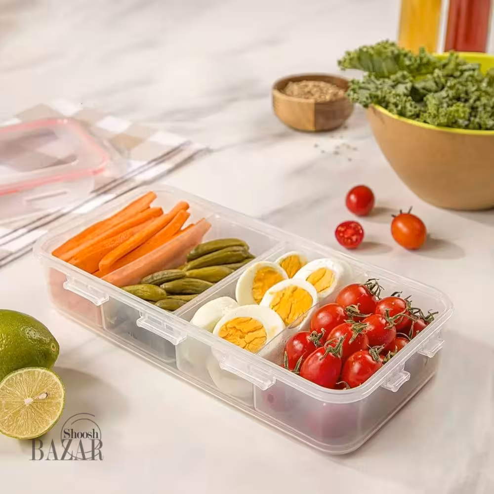 ظرف فریزری مستطیل 4 خانه لیمون کد 776