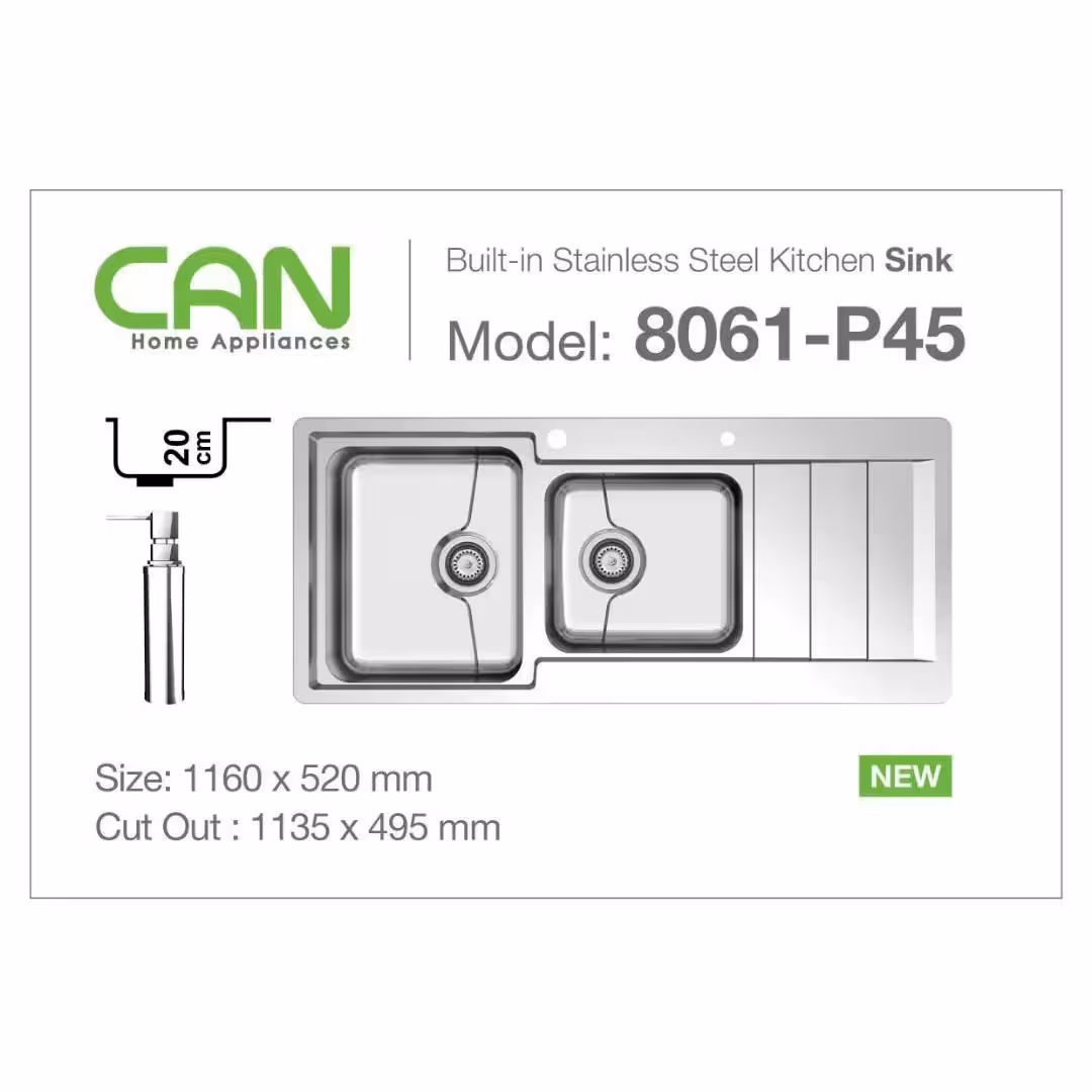 سینک توکار کن مدل 8061-P45