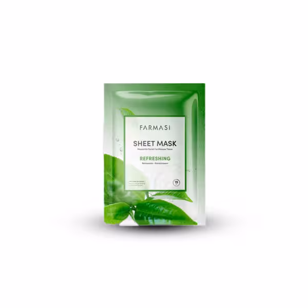 ماسک ورقه ای فارماسی طراوت بخش عصاره چای سبز 28 گرم