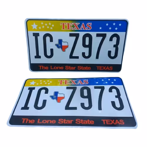 پلاک اسپرت خودرو طرح تگزاس (2عددی)