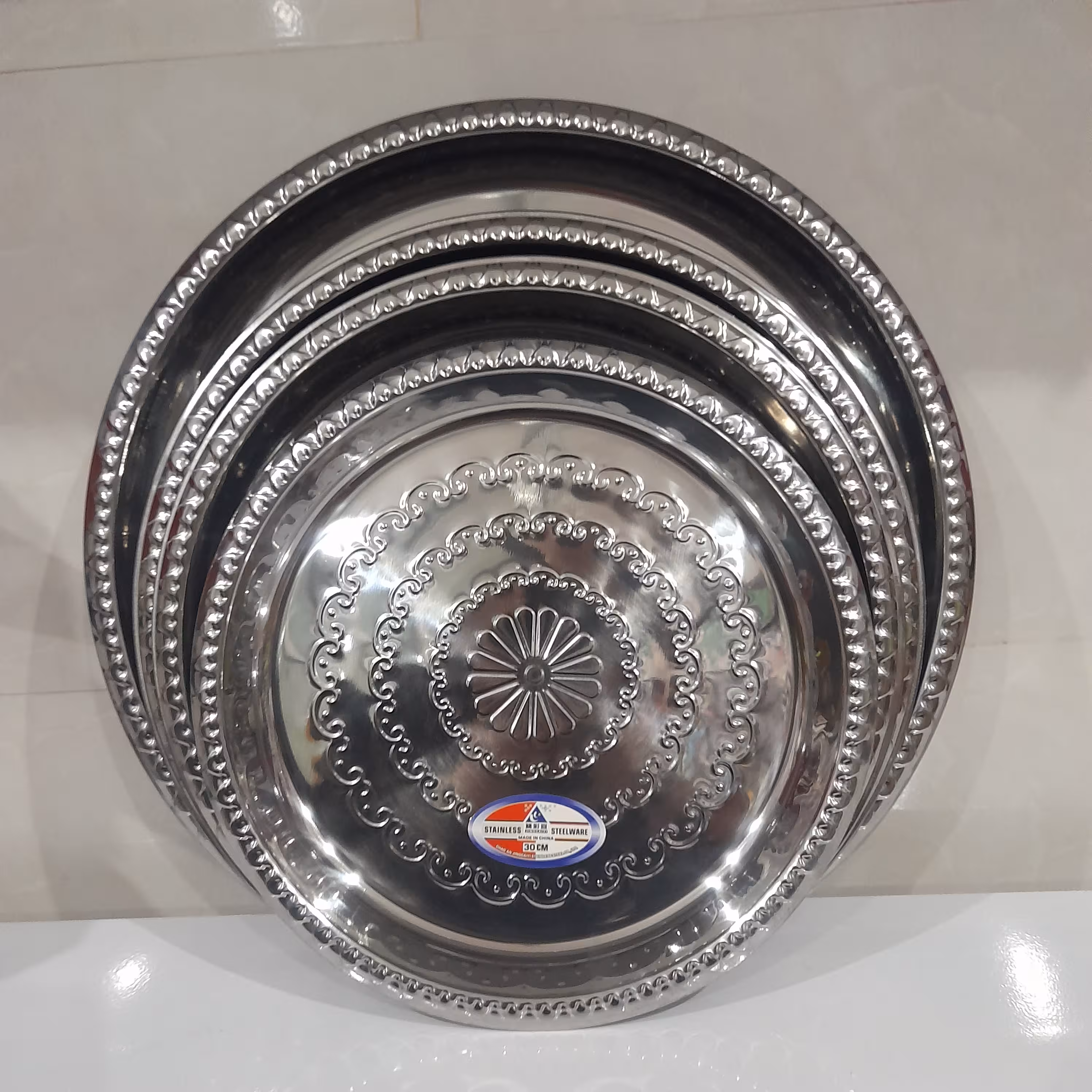 سینی استیل 4 تیکه جنس خارجی ، ارسال رایگان