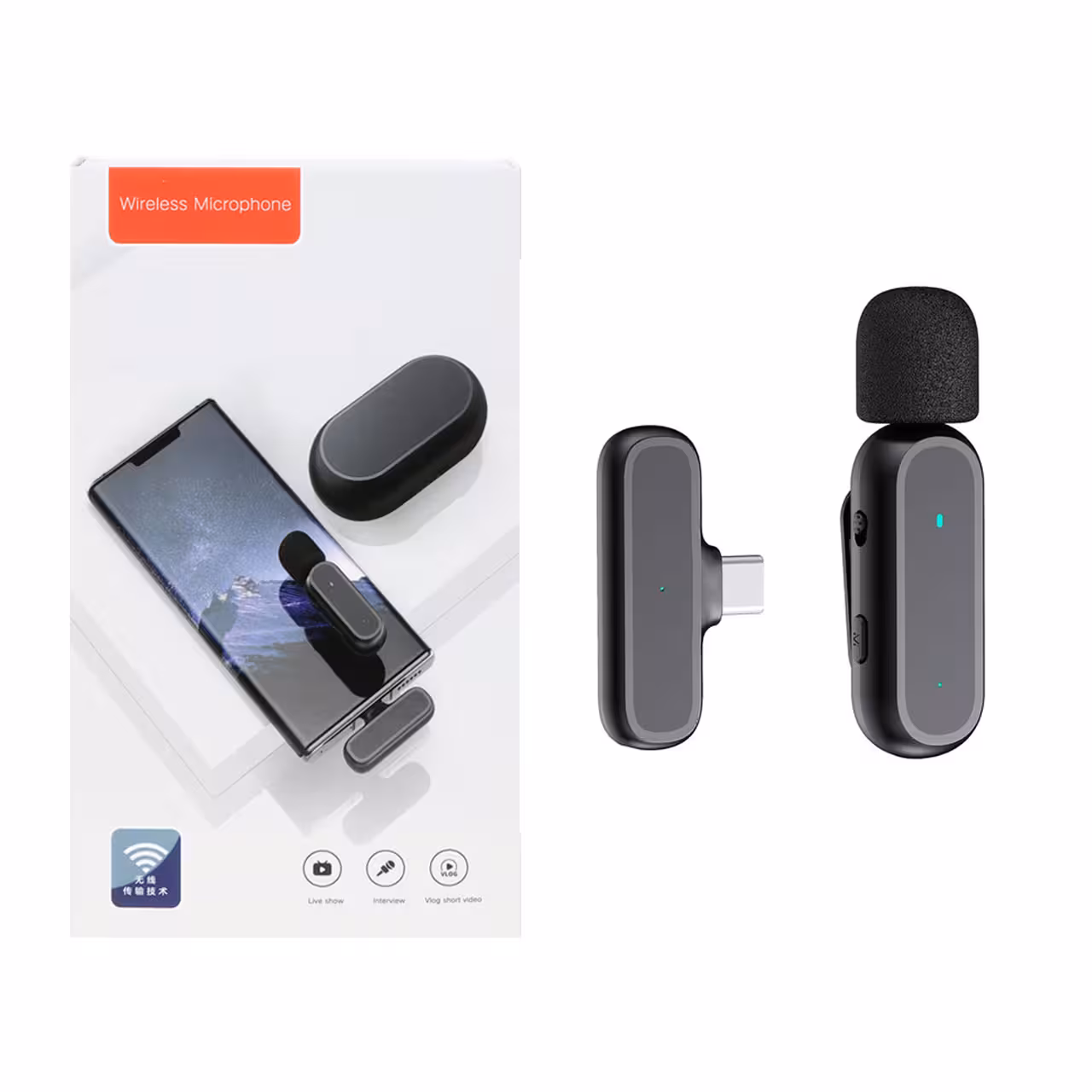 میکروفون بی سیم Type-C / Lightning مدل K60