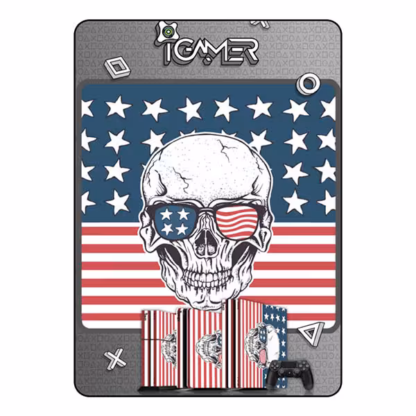 PlayStation 4 Pro Skin – USA Skull