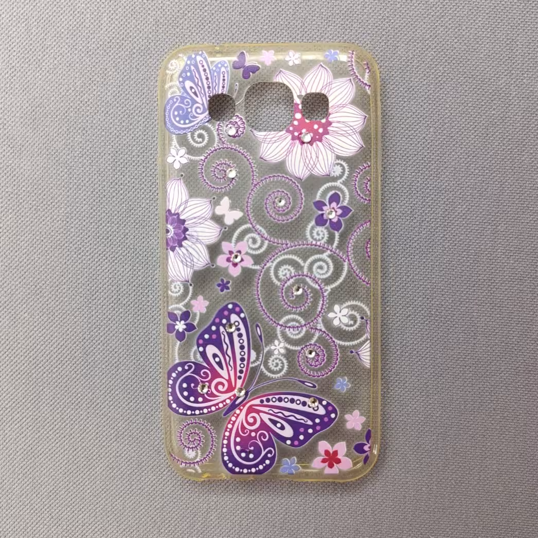 گارد - قاب - کاور ژله ای نگین برجسته کد2 مناسب برای سامسونگ Galaxy E5 ( e5 )