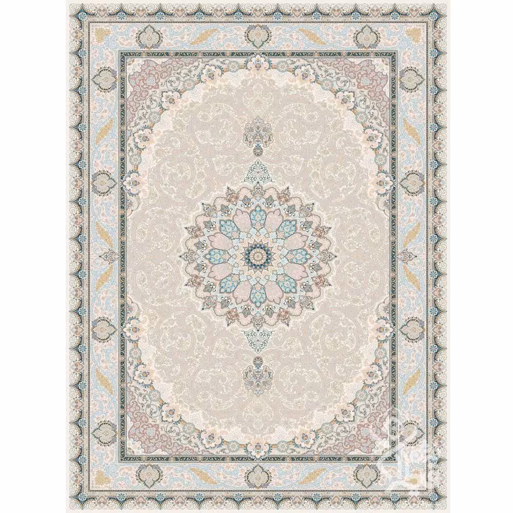 فرش طرح آزیتا کرم 1500 شانه قیطران