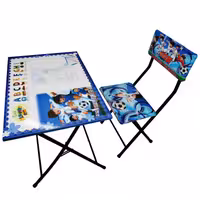 میز تحریر و صندلی طرح فوتبالیستها (وایت بردی،تاشو،تنظیم شونده ارتفاع)