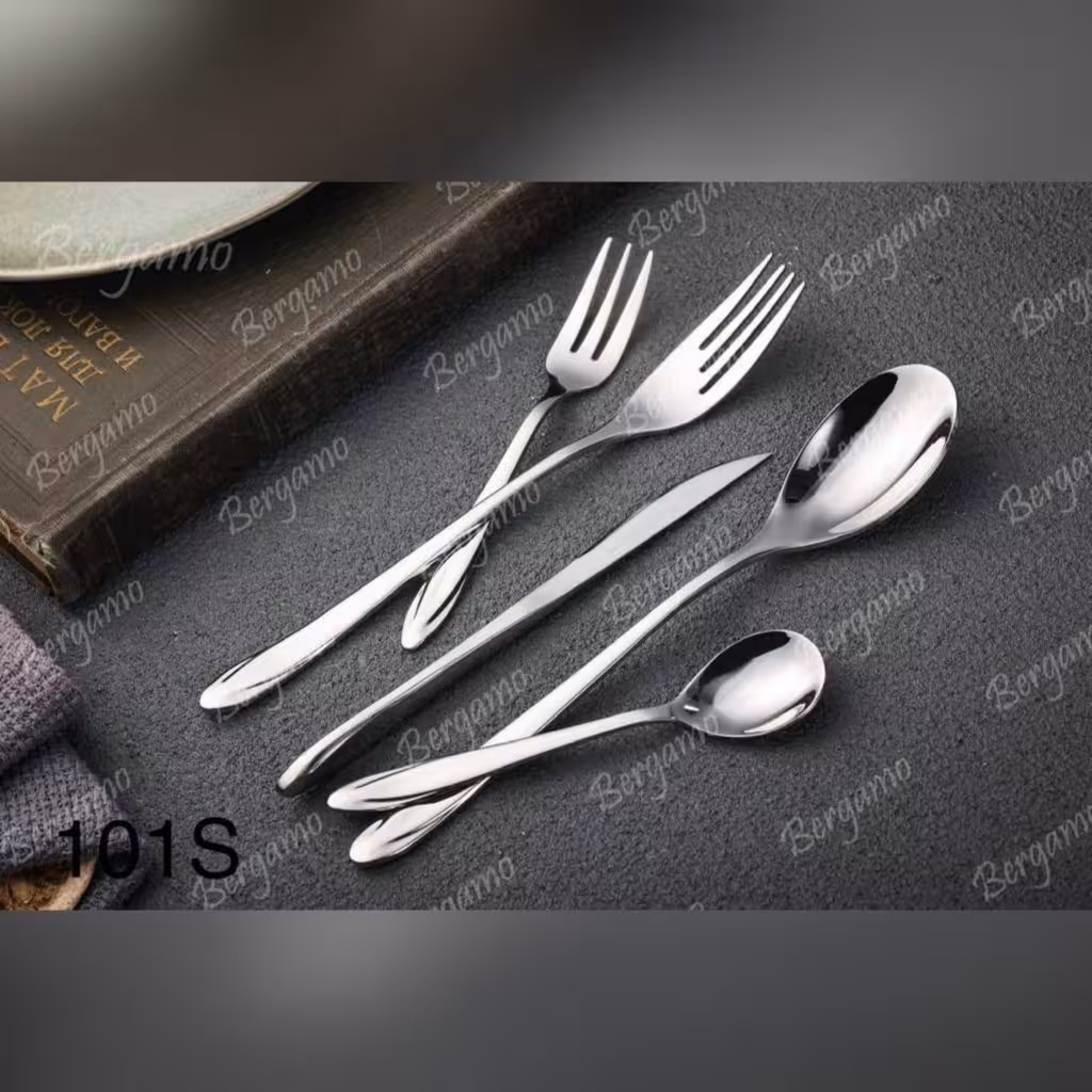 سرویس قاشق چنگال 160 پارچه برگامو مدل 101s