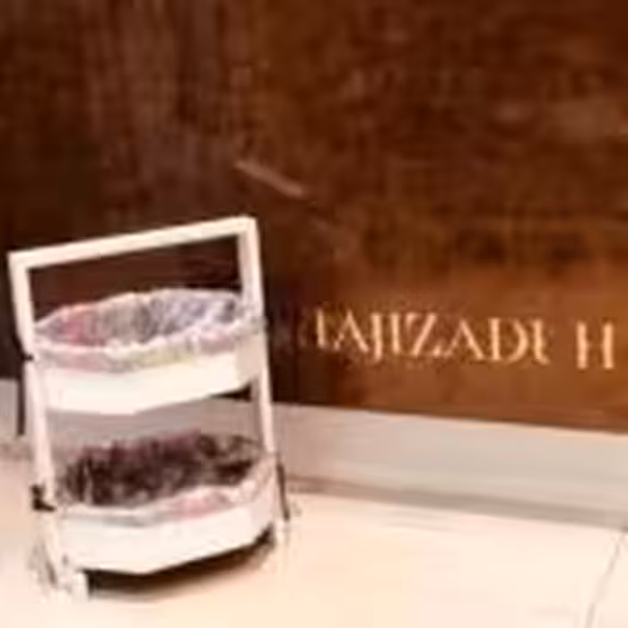 AMIN امین  جا سیب پیاز چوبی هشت ضلعی 2 طبقه سفید H380  21380