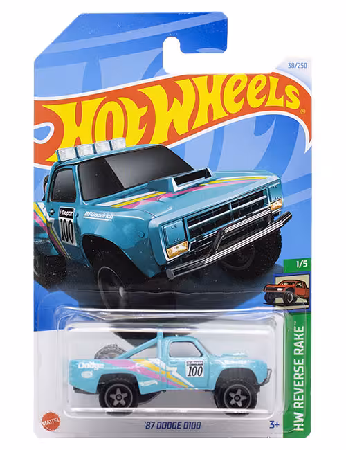 ماشین دکوری مدل 87 Dodge D100 برند Hot Wheels