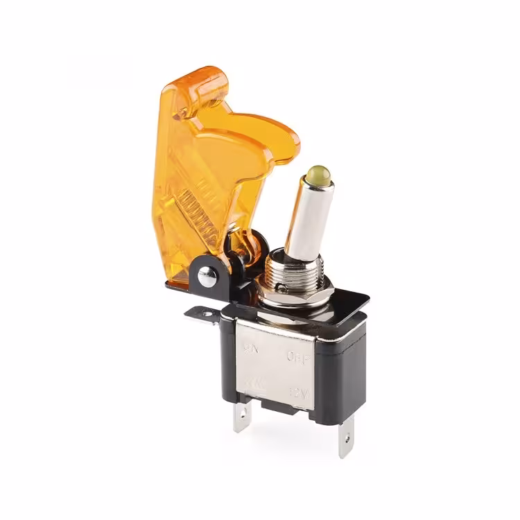 کلید خلبانی محافظ دار 20 آمپر چراغ نارنجی