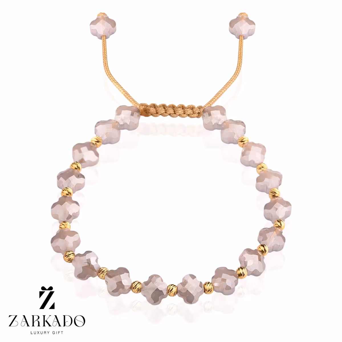 دستبند سنگی و طلا طرح ونکلیف و گوی طلا البرنادو