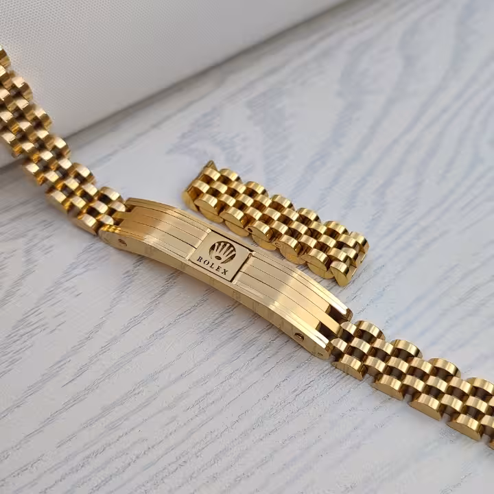 ست دستبند و انگشتر طلایی پسرانه رولکس