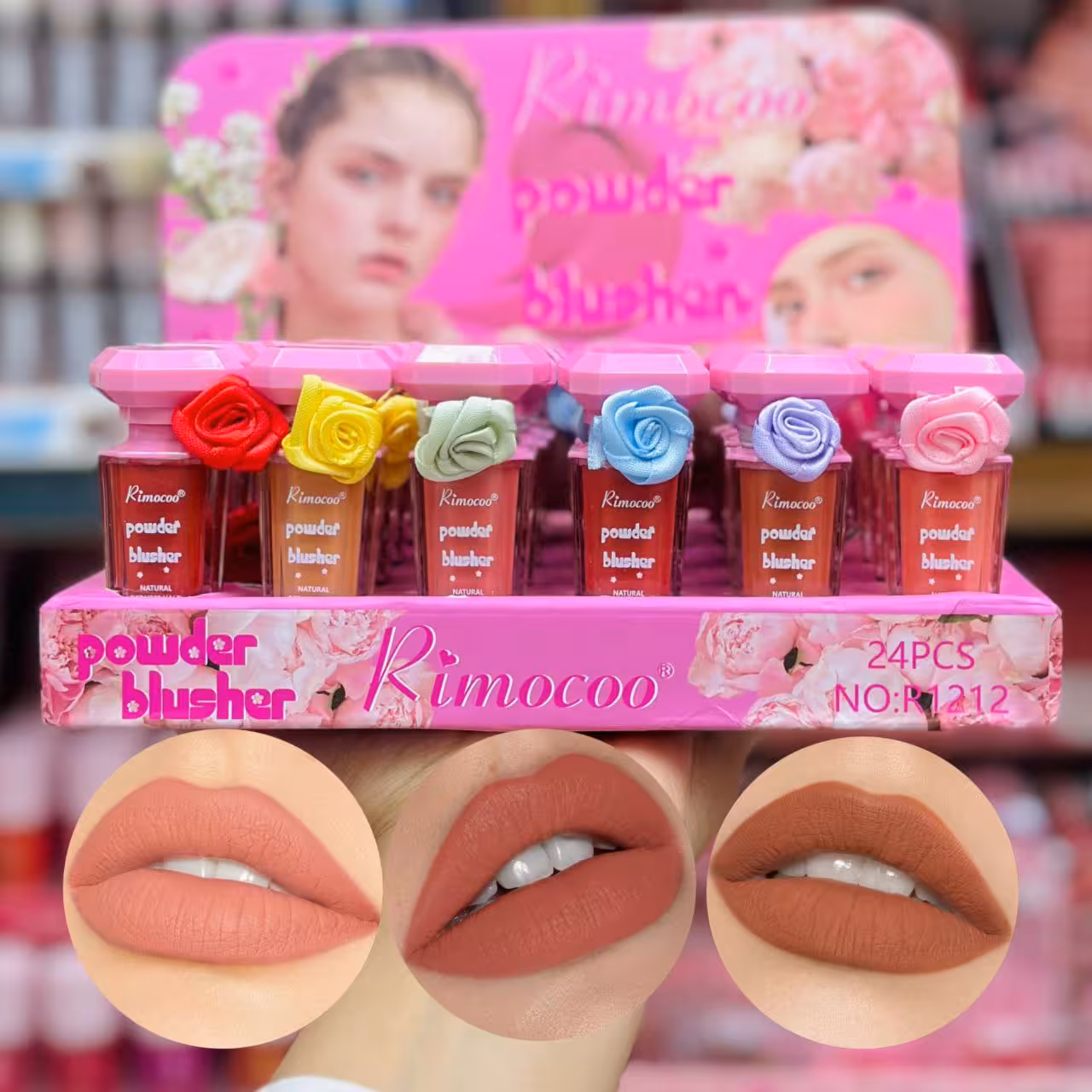 رژگونه مایع ریموکو طرح گل